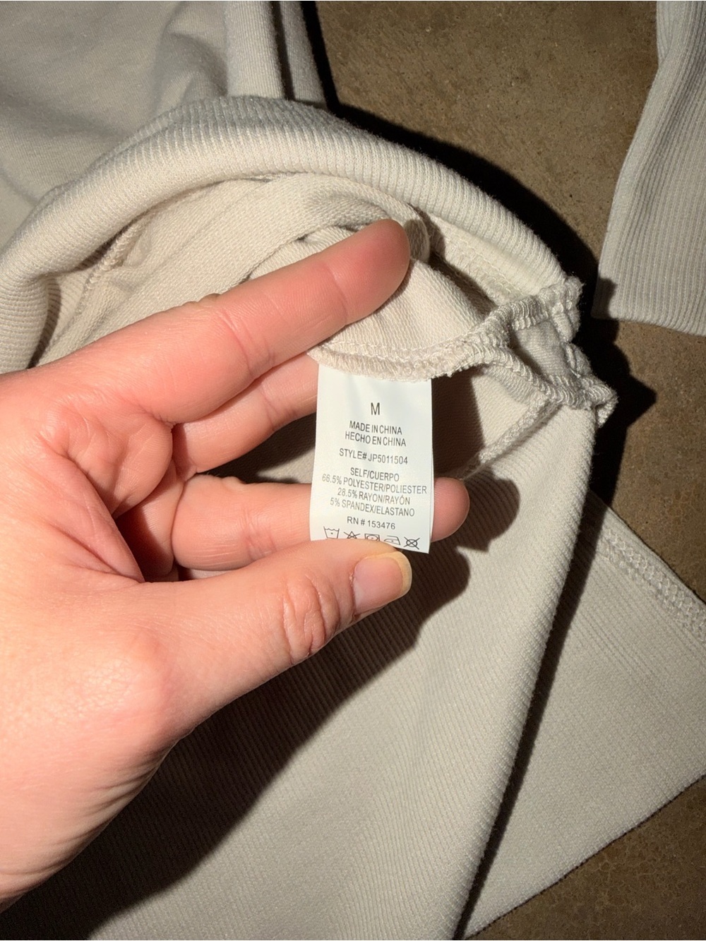 Sincerely Jules Cream Polo Collar Sweatshirt Pullover Relaxed Fit Medium - Picture 6 of 7